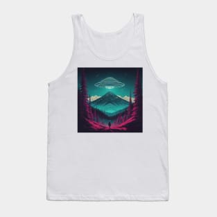 UFO Chronicles Podcast - UFO Glitch Artwork V1 Tank Top